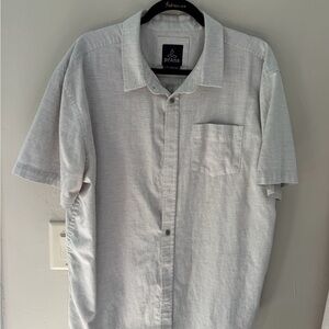 Prana Light Gray Casual Button Down Shirt